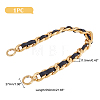 Zinc Alloy Curban Chain & PU Leather Bag Straps FIND-WH0143-52G-2