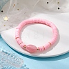 Polymer Clay Heishi Surfer Stretch Bracelet BJEW-JB10153-02-2