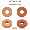 Donut Wood Bag Seal Clips WOOD-WH0124-55-2