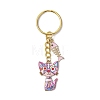 Alloy Enamel Cat Keychain KEYC-JKC01182-01-1