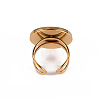 201 Stainless Steel Cuff Ring Findings X-STAS-S080-040F-G-5
