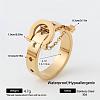 304 Stainless Steel Rhinestone Finger Rings for Couple FG1274-3-1