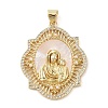 Brass Micro Pave Clear Cubic Zirconia Pendants KK-Q813-16D-G-1
