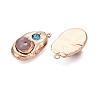 Natural Agate(Dyed & Heated) Pendants G-N366-04G-2
