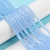 Baking Painted Transparent Glass Beads Strands DGLA-A034-J3mm-B10-2