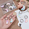 6Pcs 6 Style Moon Acrylic Pendant Shoe Charms HJEW-DR00002-3