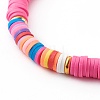 Handmade Polymer Clay Heishi Beads Stretch Bracelets Sets BJEW-SZ0001-59-9