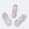 Natural Rose Quartz Pendants G-O163-E12-1