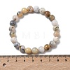 Natural Green Opal Round Beads Stretch Bracelets for Women BJEW-Z158-03L-03-5