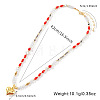 Brass Pendant Glass & Imitation Pearl & Synthetic Gemstone Beaded Necklaces for Women XO1597-4