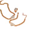 Alloy Crystal Rhinestone Bracelets & Necklaces & Rings Sets FS-WGAABD3-01-2
