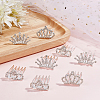 15Pcs 3 Style Crown Alloy Rhinestones Hair Combs FIND-CA0005-94-4