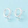 304 Stainless Steel Stud Earring Findings X-STAS-P308-02A-S-2