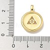 Rack Plating Brass Micro Pave Cubic Zirconia Pendants KK-L224-062G-02-3