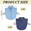 2Pcs 2 Colors Detachable Cloth Women's False Collar DIY-CP0014-06-2