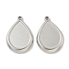 304 Stainless Steel Pendant Cabochon Settings STAS-D127-12P-1