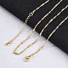 Brass Singapore Chains Necklaces for Women NJEW-D302-04G-1