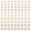 100Pcs 5 Colors 2-Holes Wood Buttons BUTT-TA0001-52-3