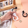 Cheriswelry 6Pcs 3 Color Plastic Rotate Hook Hangers AJEW-SW0001-05-13