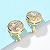 Brass Micro Pave Clear Cubic Zirconia Clip-on Earrings EJEW-A132-02A-G-2