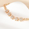 Brass Micro Pave Cubic Zirconia Chain Bracelets KK-R217-42G-3