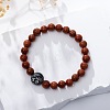 Synthetic Goldstone Stretch Bracelet with Tree of Life HV5318-7-1