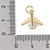 Brass Micro Pave Clear Cubic Zirconia Charms CU-CBAEEA8-36A-G-3