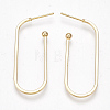 Brass Stud Earrings X-KK-S350-349G-2