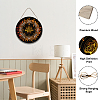 Artsy Woodsy Wheel of the Year Wood Witch Calendar Hanging Wall Decorations HJEW-WH0027-024-4
