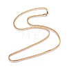 304 Stainless Steel Wheat Chain Necklaces NJEW-L160-005C-G-2