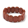 Natural Red Jasper Beads Stretch Bracelets for Women Men BJEW-I323-02U-2