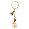 Christmas Woven Glass Keychains KEYC-MZ00017-02-1