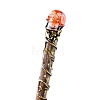 Skull Natural Carnelian Magic Wand with Resin Stick PW-WG2DDC6-02-1