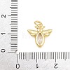 Brass Micro Pave Clear Cubic Zirconia Charms KK-E798-08C-G-3