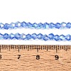 AB Color Plated Transparent Glass Beads Strands GLAA-G127-01-01P-2