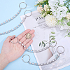 4Pcs Handmade Polymer Clay Rhinestone Bead with 304 Stainless Steel Curb Chain Boot Strap Chains HJEW-HY00194-3