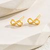 Fashionable Stainless Steel Bowknot Stud Earrings IR8670-1