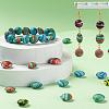 40Pcs 4 Colors Handmade Frosted Lampwork Beads LAMP-LS0001-06-6
