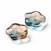 Transparent Spray Painted Glass Beads GLAA-I050-01F-3