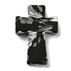 Cross with Flower Silicone Focal Beads SIL-G006-02G-2