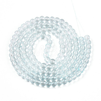 Baking Paint Transparent Glass Beads Strands DGLA-N006-6mm-07-1