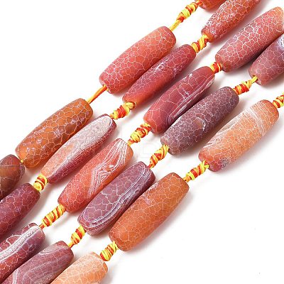 Natural Weathered Agate Beads Strands G-A311-B01-01-1