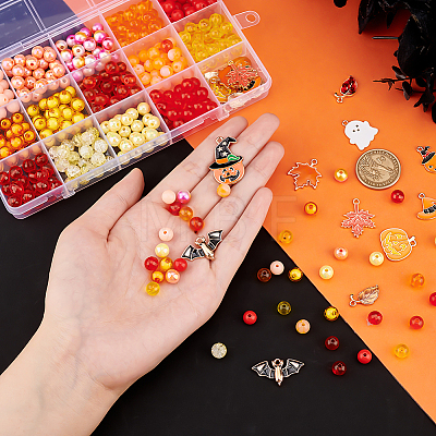   Halloween Theme DIY Jewelry Making Findings Kits DIY-PH0013-51-1