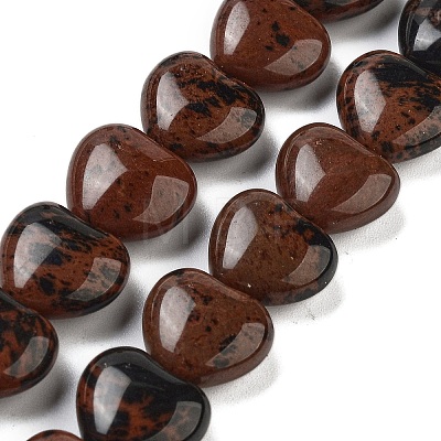 Natural Mahogany Obsidian Beads Strands G-B022-25C-1