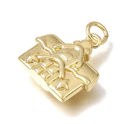 Brass Pendants KK-CBAEEA8-18G-1