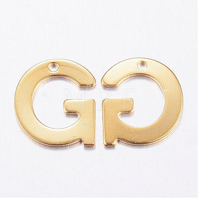 304 Stainless Steel Charms STAS-P141-G-1