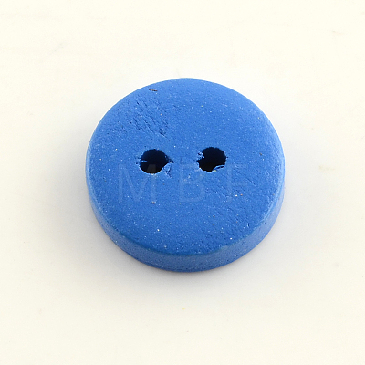 2-Hole Dyed Wooden Buttons BUTT-R031-035-1