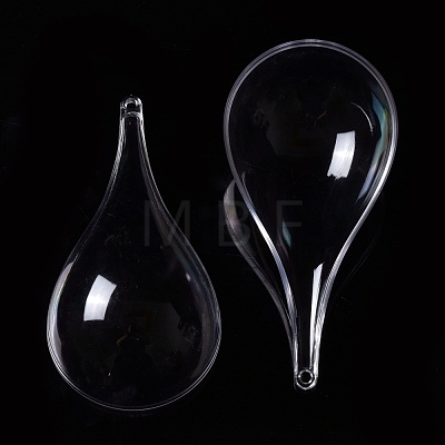 Openable Transparent Plastic Pendants CON-K007-04-1