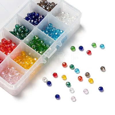 10 Colors Electroplate Glass Beads EGLA-JP0002-01B-6mm-1