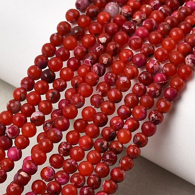Natural Regalite/Imperial Jasper/Sea Sediment Jasper Beads Strands G-K317-A17-01B-1